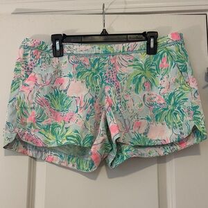 Lilly Pulitzer Pink and Green Print Shorts